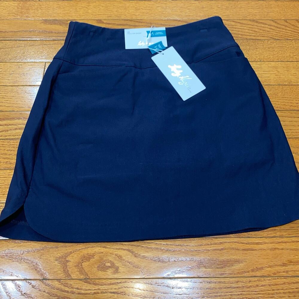 Lady Hagen Skort Skirt‎ Navy Blue Golf Tennis Pickleball Tummy Control XS